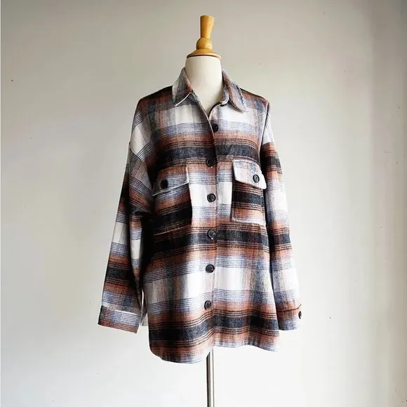 ELAN | Riley Plaid Shacket | M