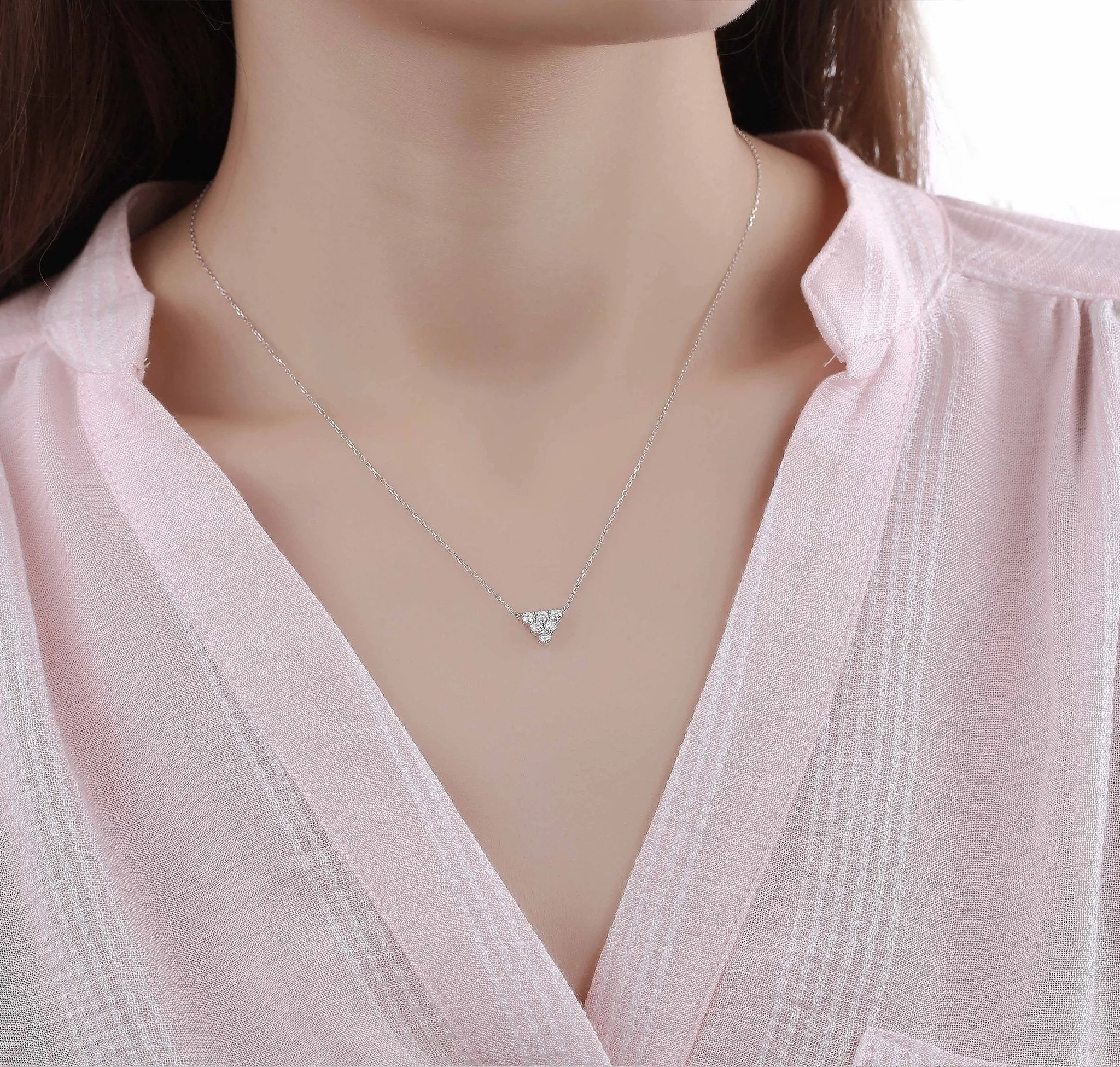 Essentials 0.34ct Petite Necklace <br> NL-00307WHT