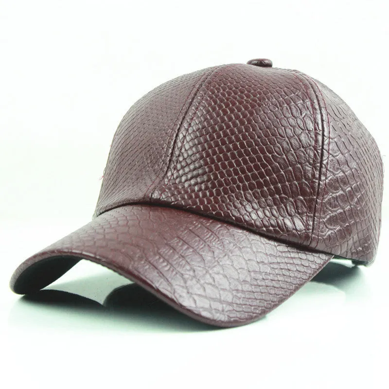 fashion Baseball Cap women fall faux Leather cap hip hop snapback Hats For men winter hat for women