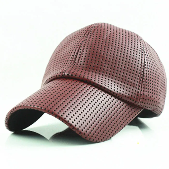 fashion Baseball Cap women fall faux Leather cap hip hop snapback Hats For men winter hat for women