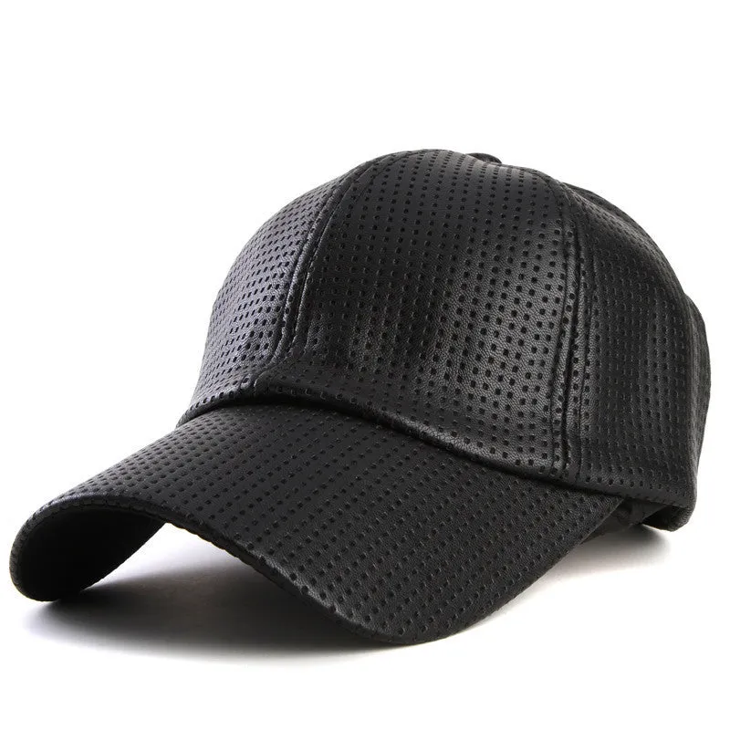 fashion Baseball Cap women fall faux Leather cap hip hop snapback Hats For men winter hat for women