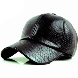 fashion Baseball Cap women fall faux Leather cap hip hop snapback Hats For men winter hat for women