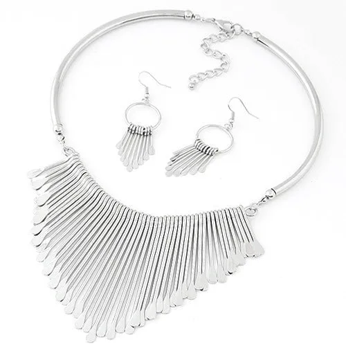 Fashion Europen Bijoux Jewelry Set Trendy Chunky Tassel Necklaces & Pendants Jewelry Sets Women Earing and Necklace Sets