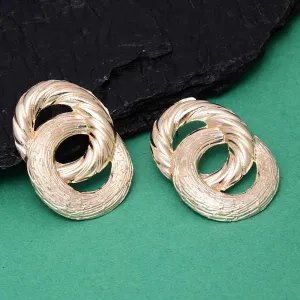 Ferosh Classy Half Rhinestone Hoops