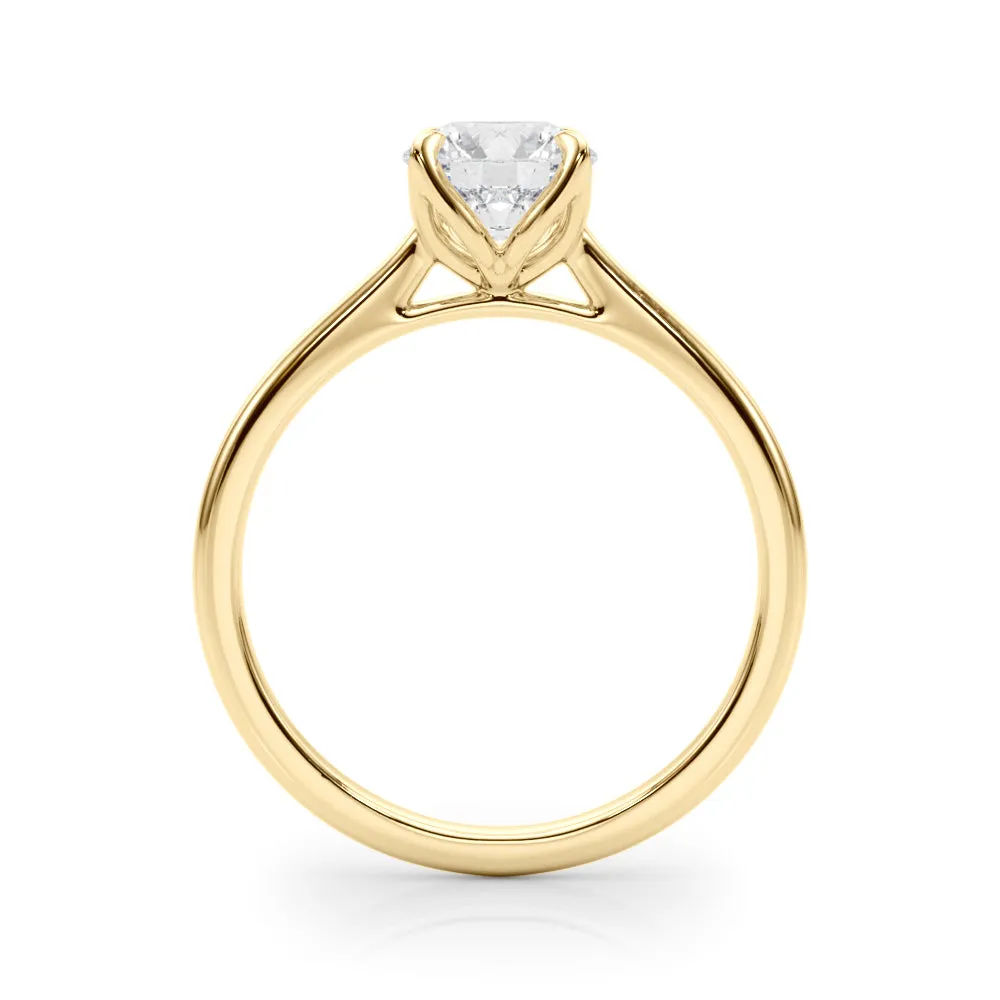 Flora Round  Lab Grown Diamond Solitaire Engagement Ring IGI Certified