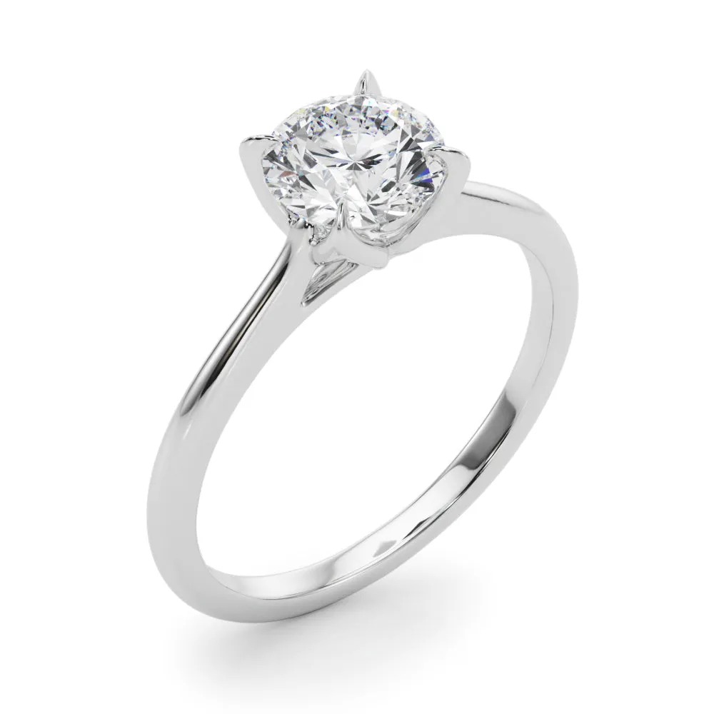 Flora Round  Lab Grown Diamond Solitaire Engagement Ring IGI Certified