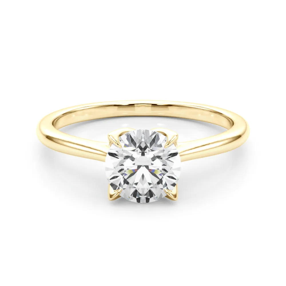 Flora Round  Lab Grown Diamond Solitaire Engagement Ring IGI Certified
