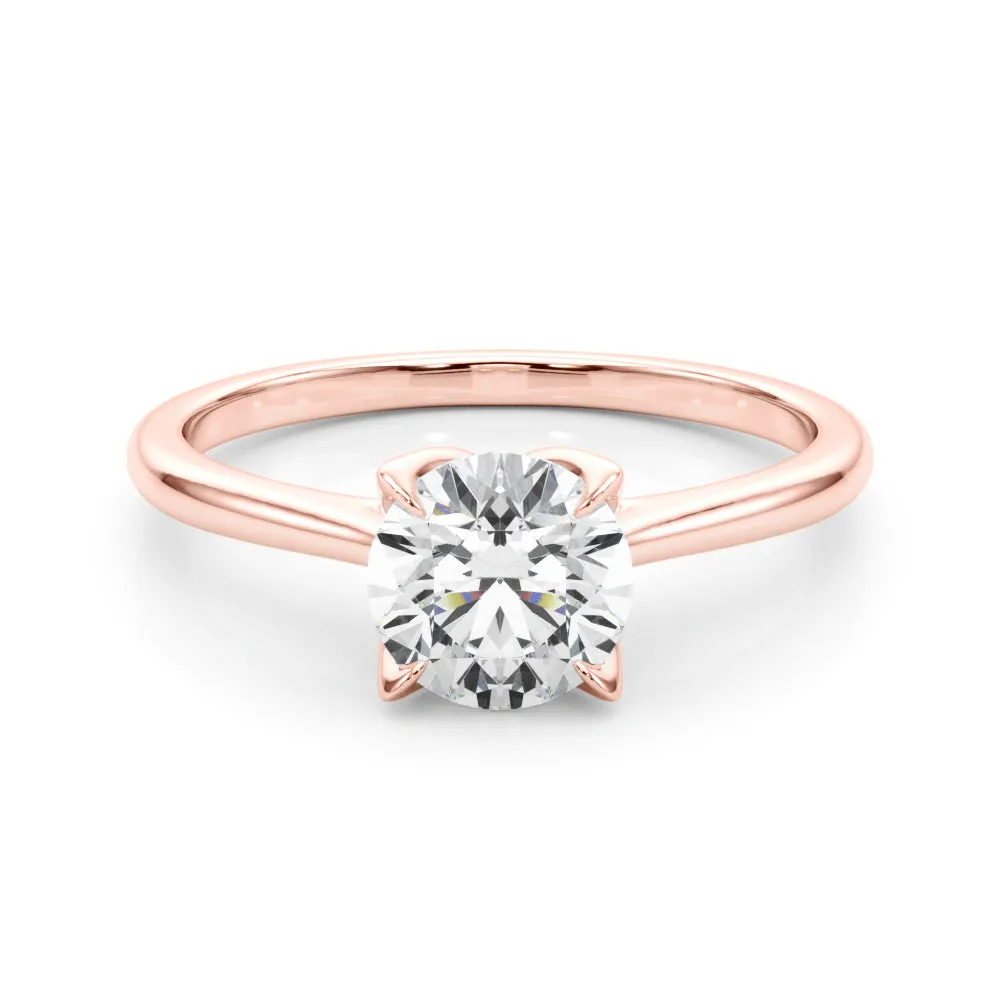 Flora Round  Lab Grown Diamond Solitaire Engagement Ring IGI Certified