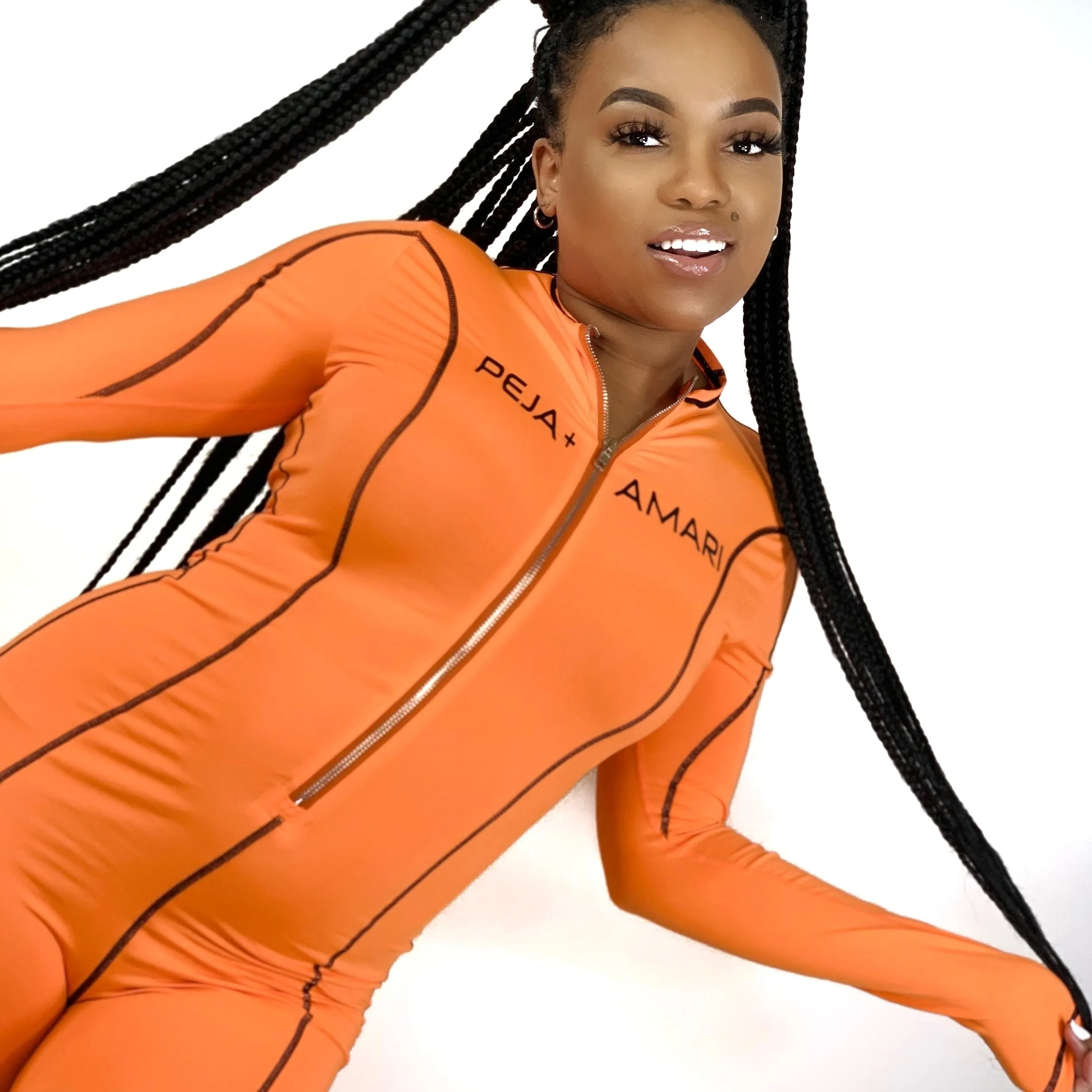 Fly Girl Jumpsuit - Orange