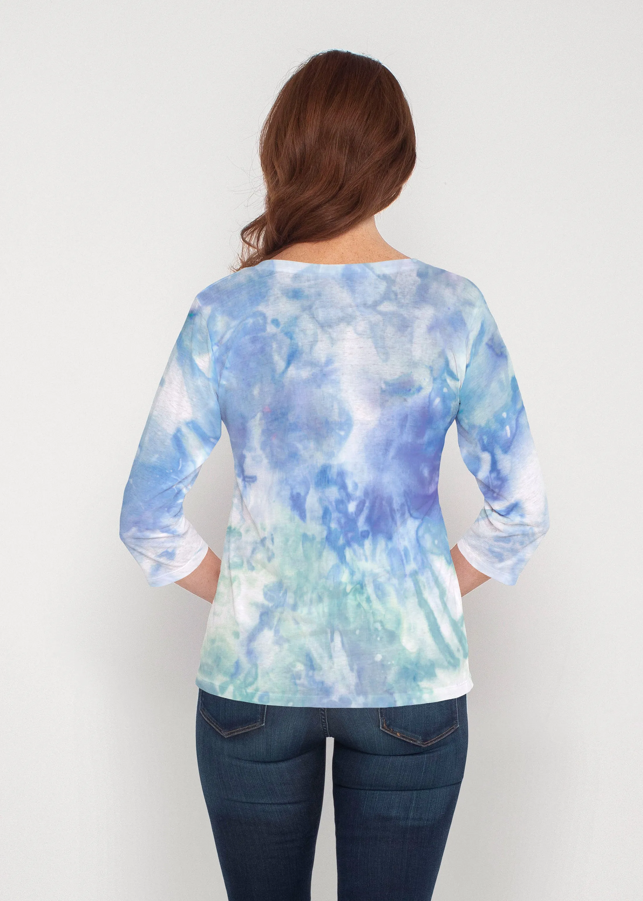 Francesca (16249) ~ Signature 3/4 Sleeve V-Neck Top