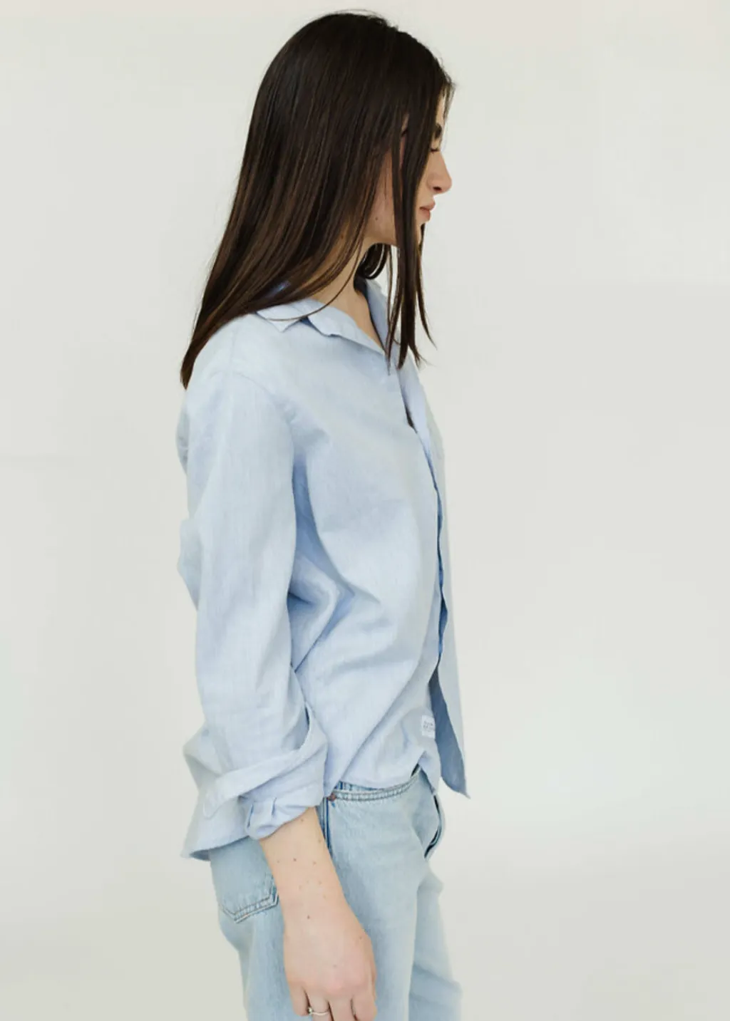 Frank & Eileen Relaxed Button-Up Shirt in Gray/Blue