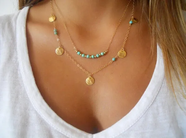 Free shipping! New fashion holiday Seaside resort beach jewelry crystal triangle water drop U shape Star moon chains necklace