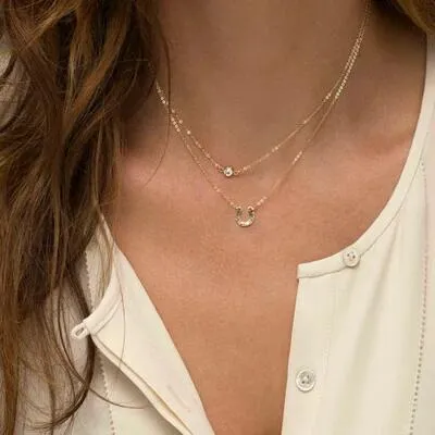 Free shipping! New fashion holiday Seaside resort beach jewelry crystal triangle water drop U shape Star moon chains necklace