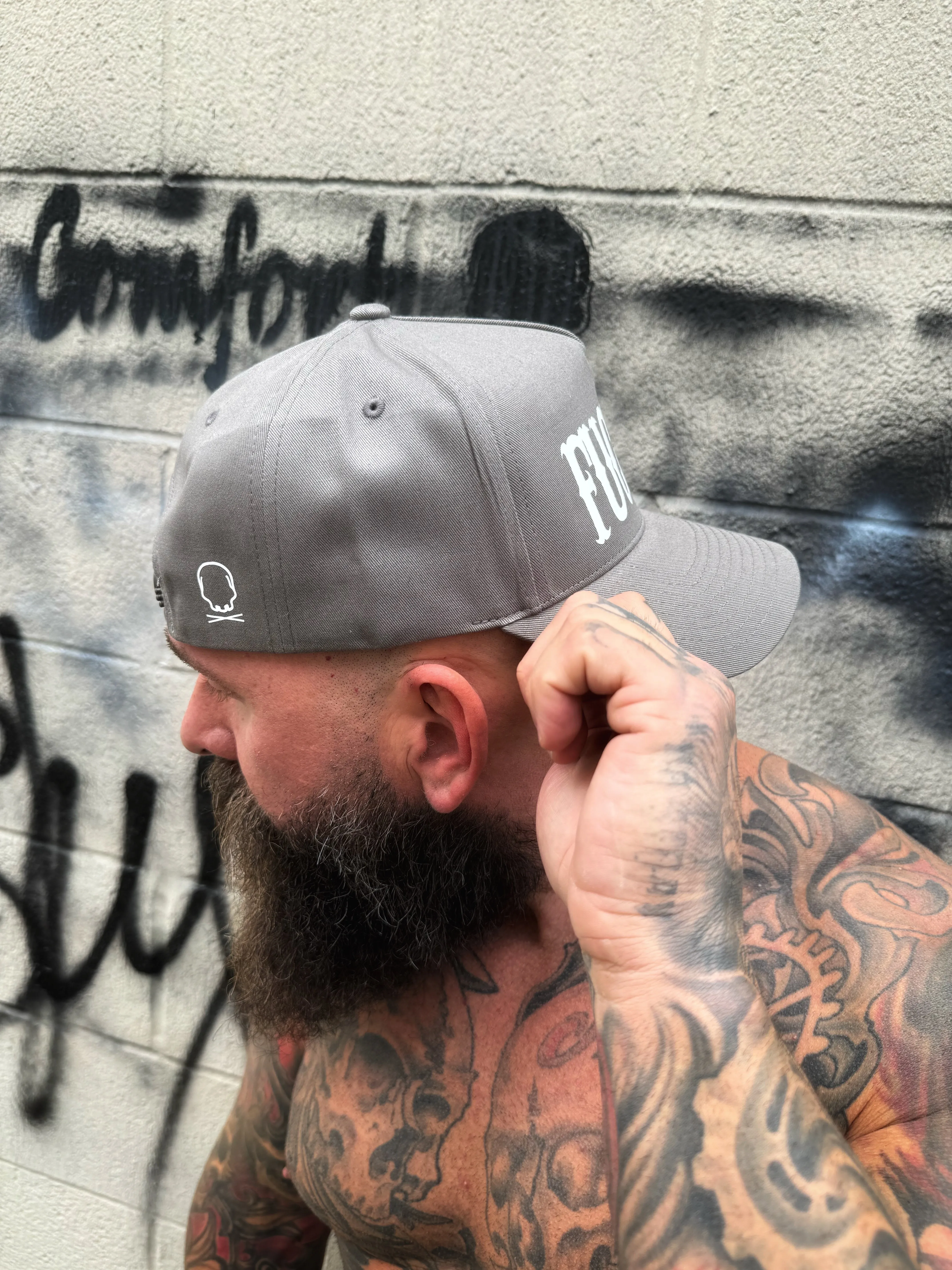 FUCK 'EM RETRO GREY HAT