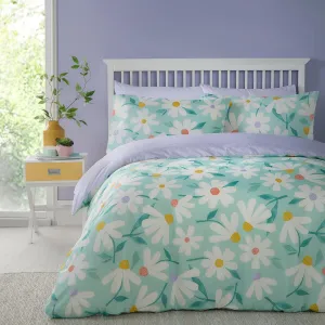 Fusion Daisy Duvet Cover Set - Duck Egg