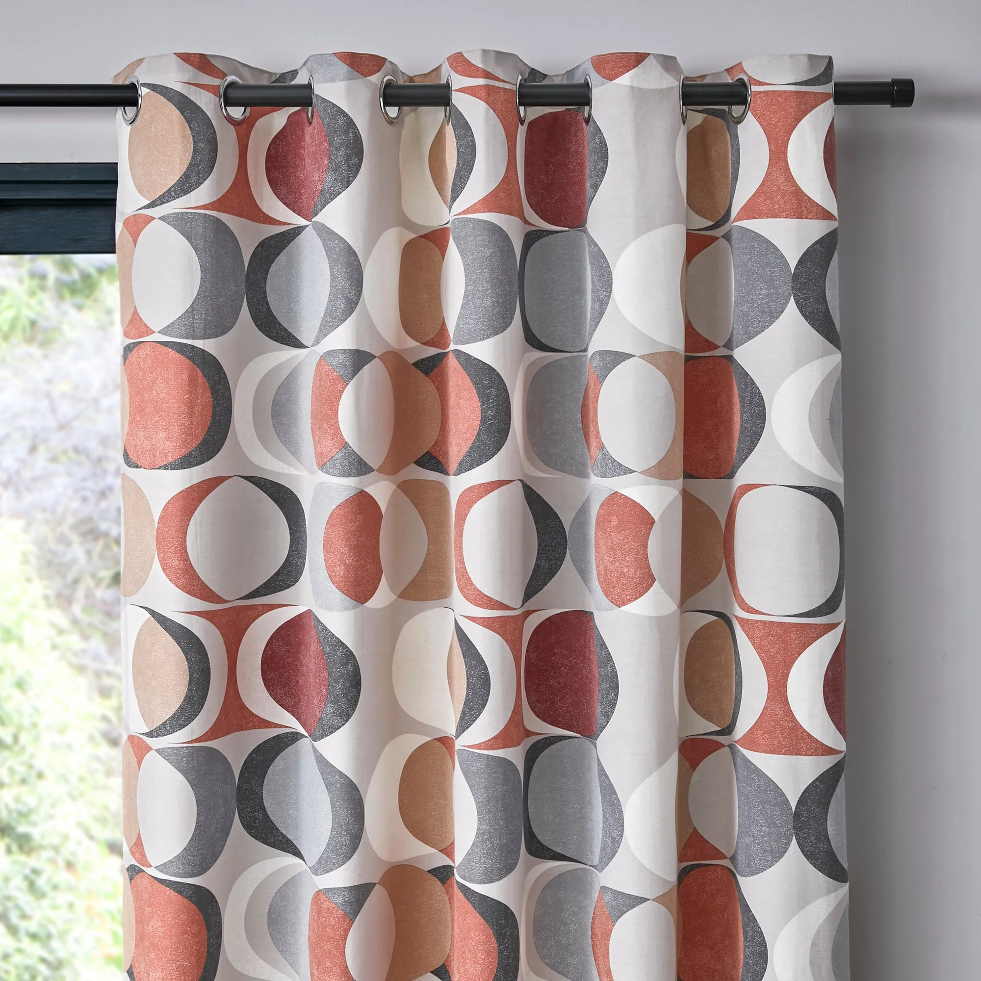 Fusion Sander Eyelet Curtains  - Spice