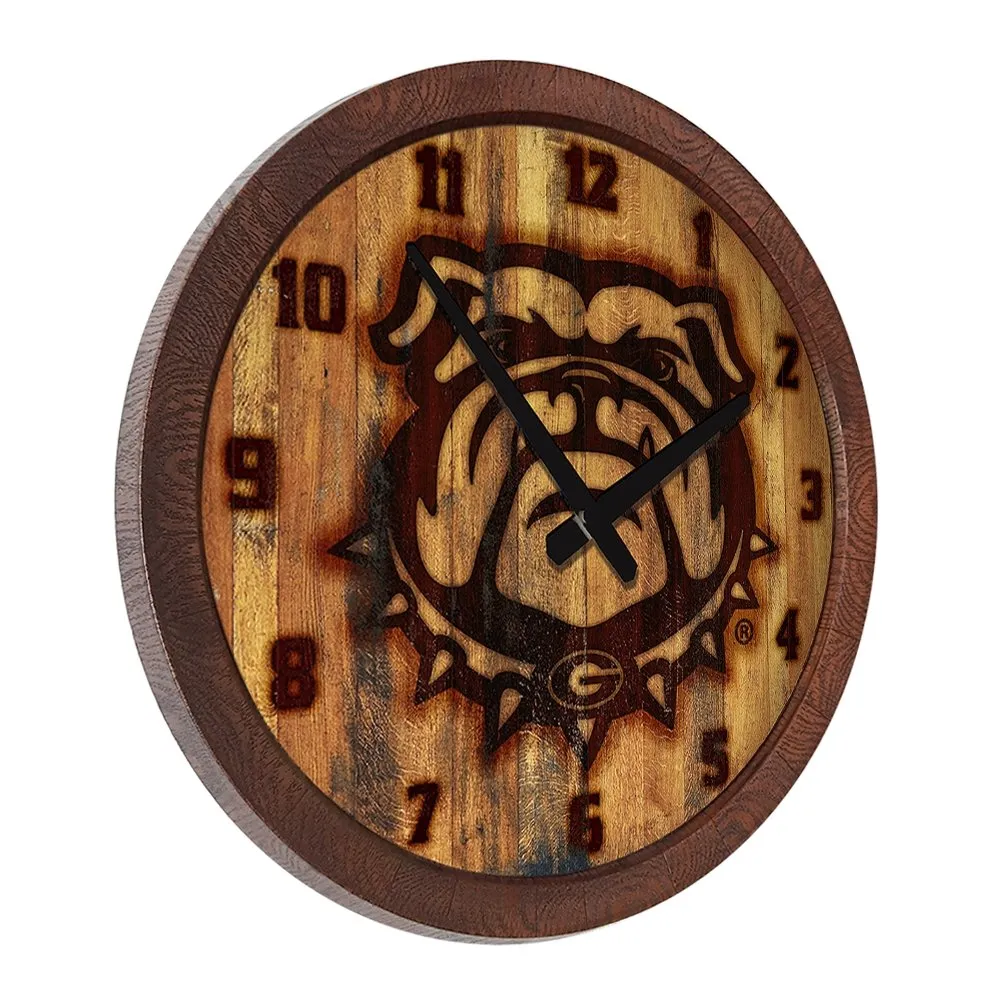 Georgia Bulldogs: Uga - Branded "Faux" Barrel Top Wall Clock