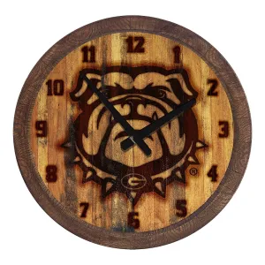 Georgia Bulldogs: Uga - Branded "Faux" Barrel Top Wall Clock