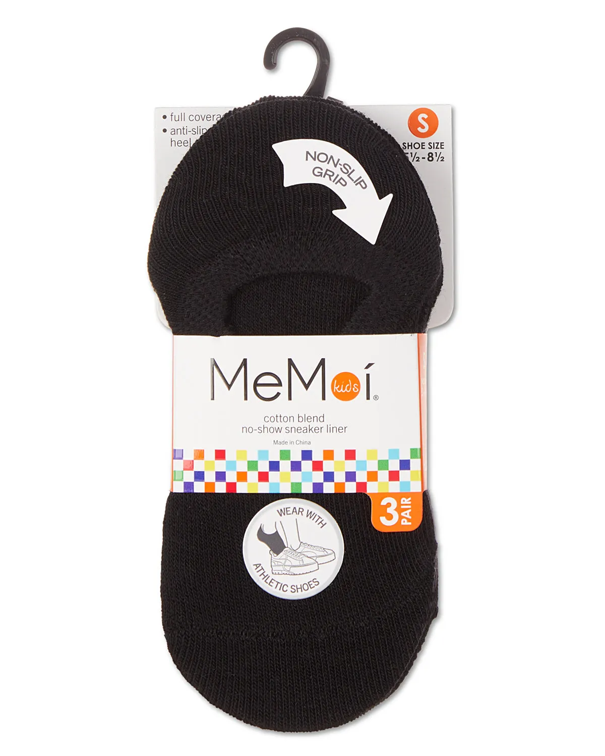 Girls' 3 Pair Pack No Show Sneaker Liner Socks