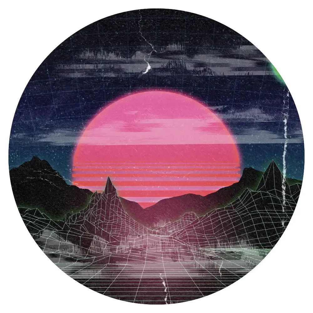 Glass Ashtray - Retro Wave Horizon