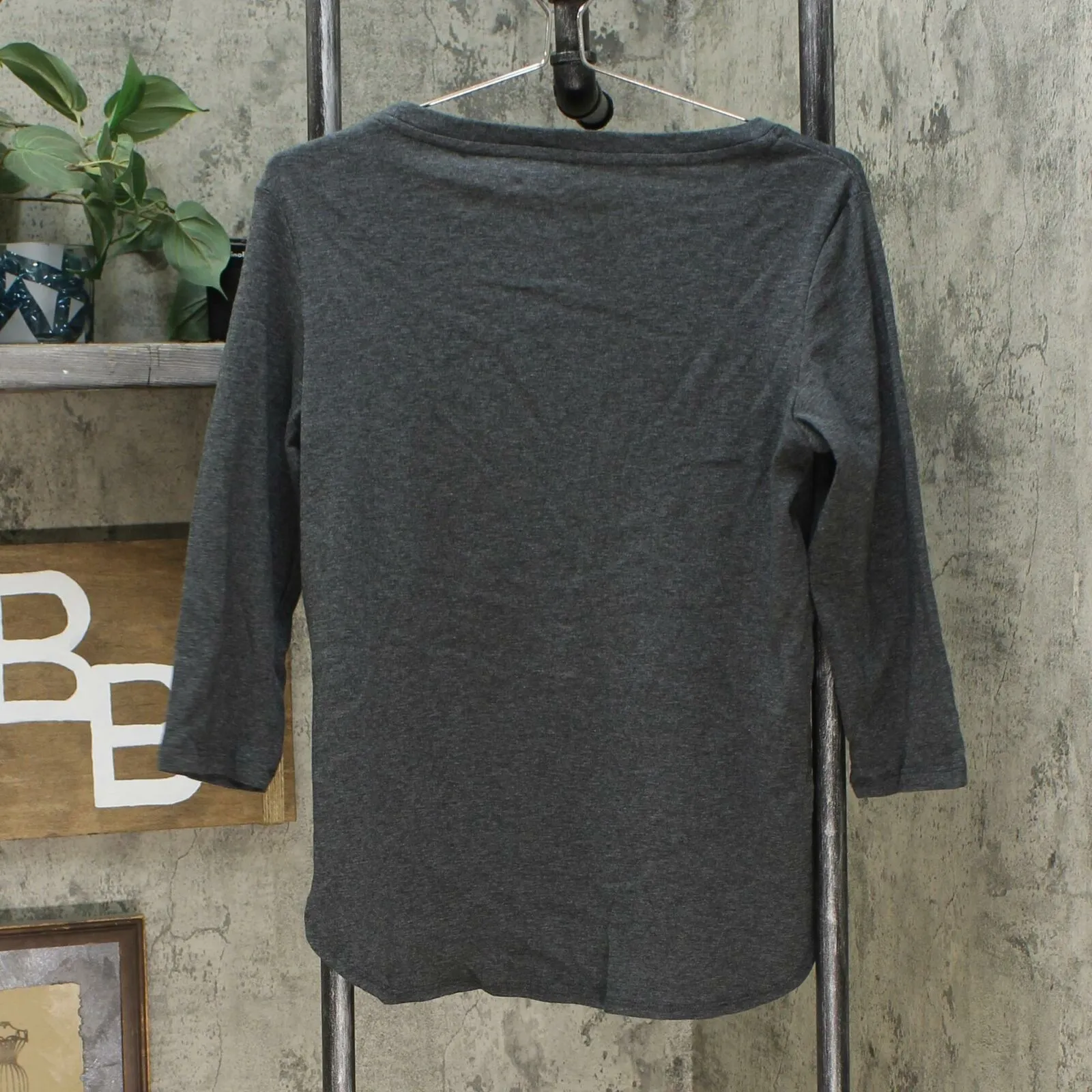 Gloria Vanderbilt Women's 3/4 Sleeve Slub Knit T-Shirt