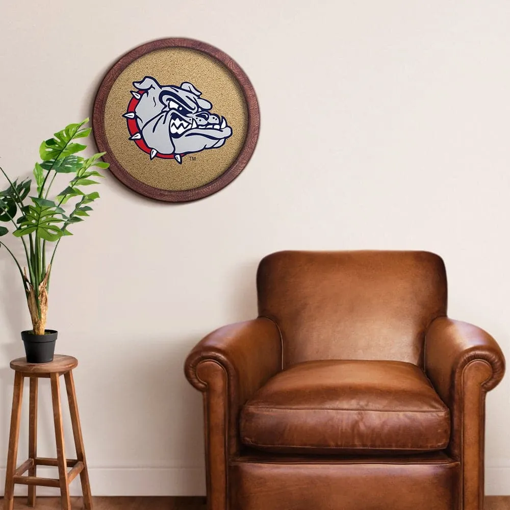 Gonzaga Bulldogs: "Faux" Barrel Framed Cork Board