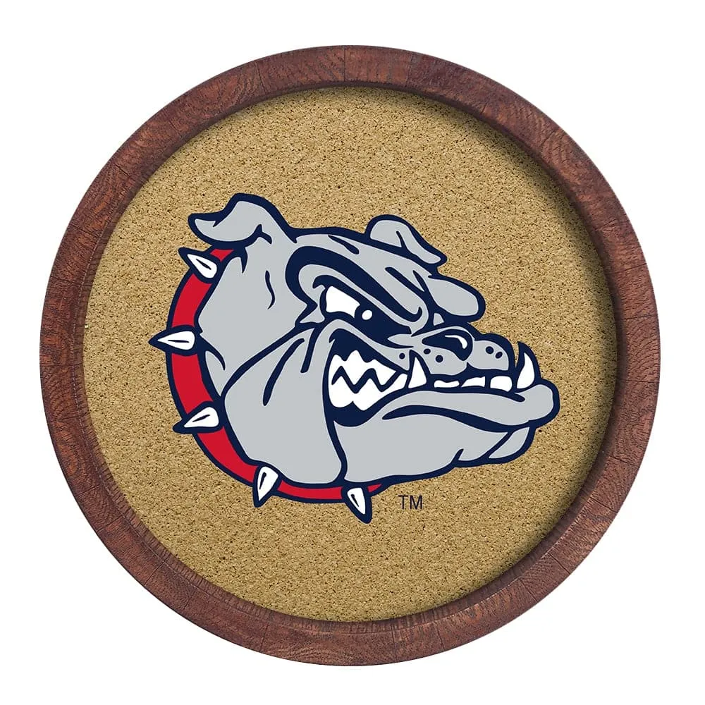 Gonzaga Bulldogs: "Faux" Barrel Framed Cork Board