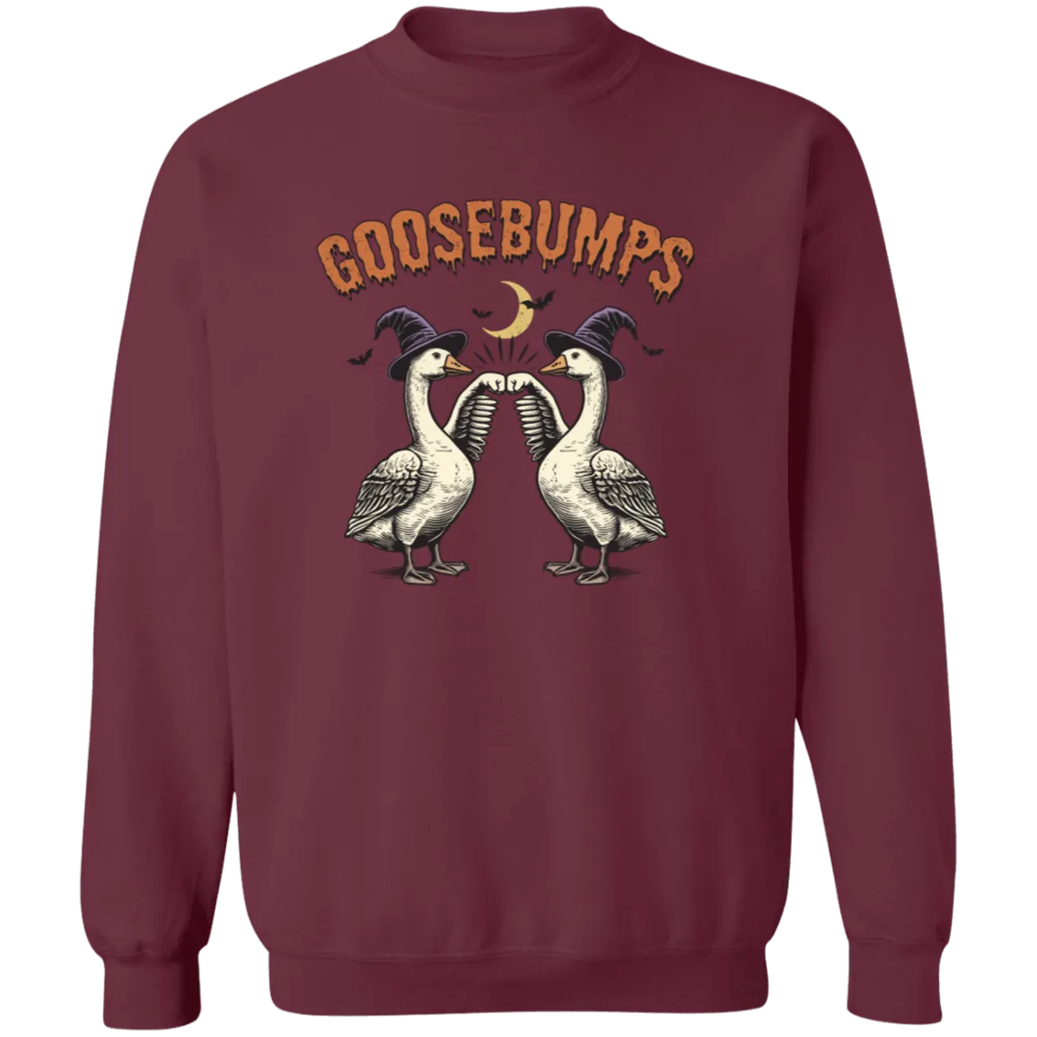 Goosebumps Halloween Sweatshirt – Spooky Goose Gildan Crewneck Fleece Pullover