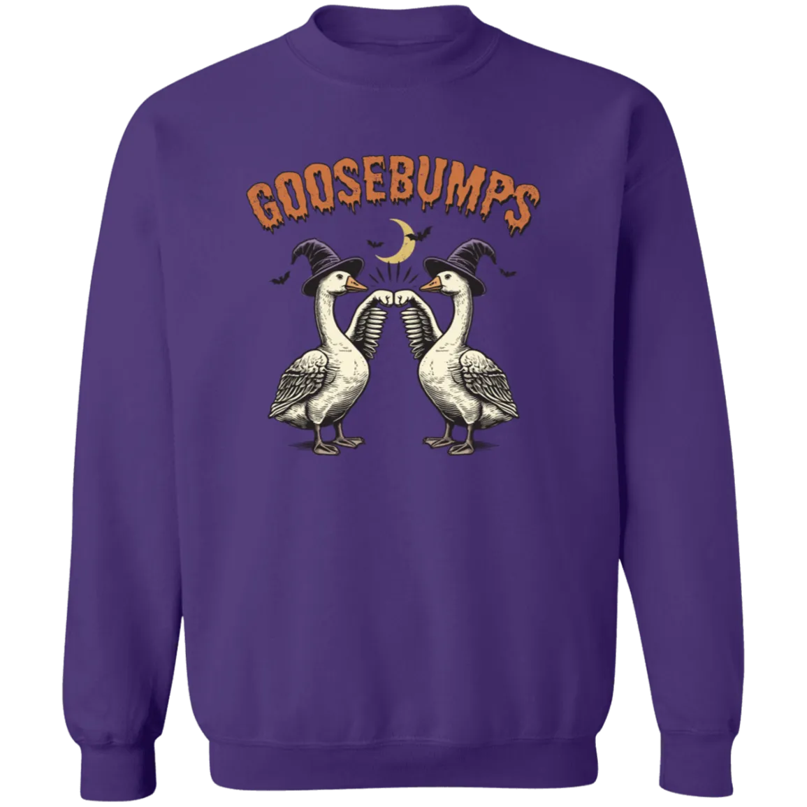 Goosebumps Halloween Sweatshirt – Spooky Goose Gildan Crewneck Fleece Pullover