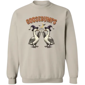 Goosebumps Halloween Sweatshirt – Spooky Goose Gildan Crewneck Fleece Pullover
