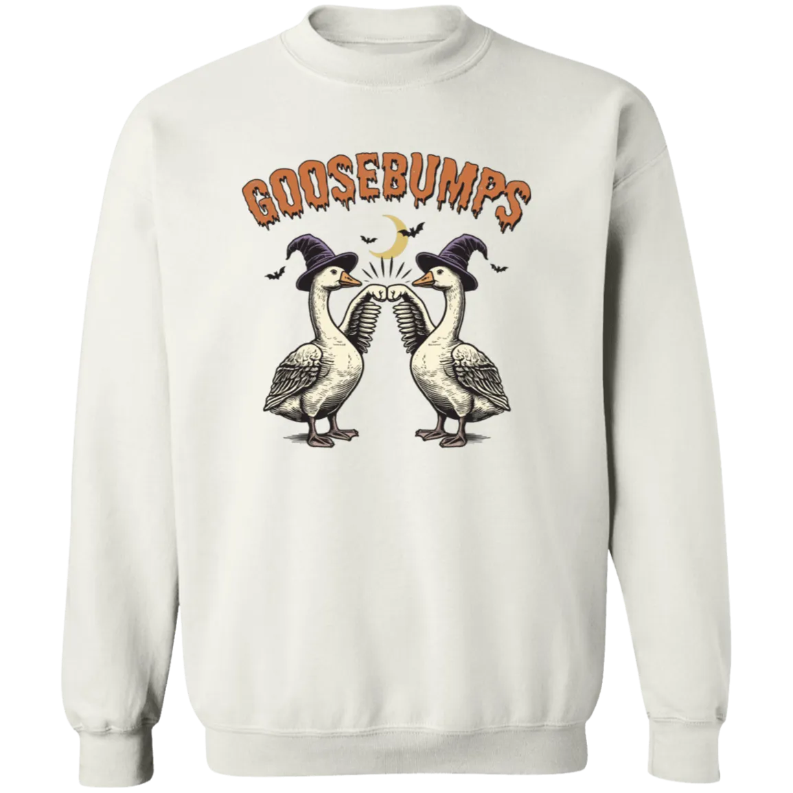 Goosebumps Halloween Sweatshirt – Spooky Goose Gildan Crewneck Fleece Pullover
