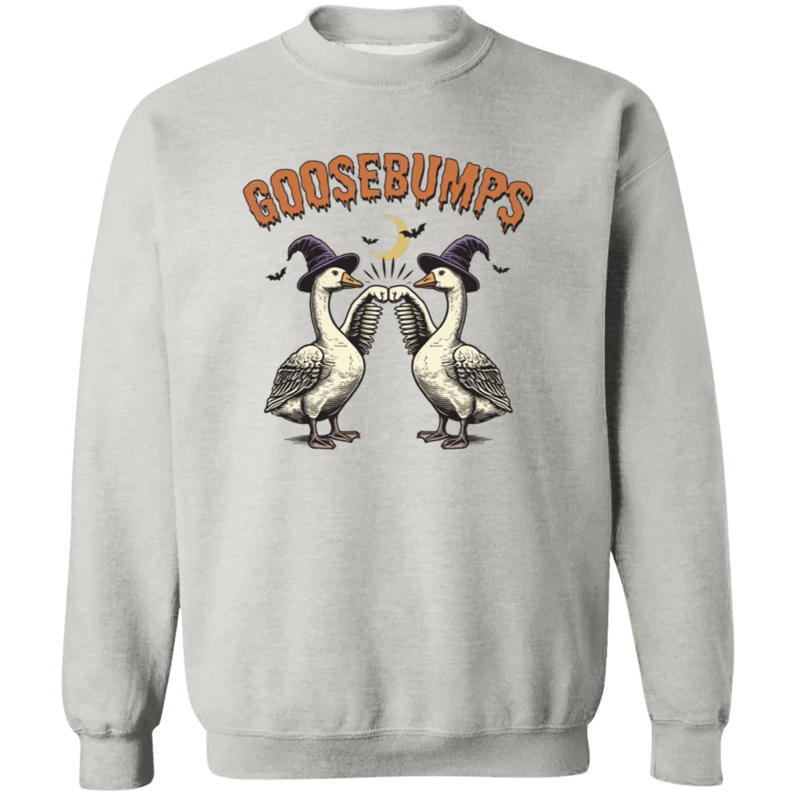 Goosebumps Halloween Sweatshirt – Spooky Goose Gildan Crewneck Fleece Pullover