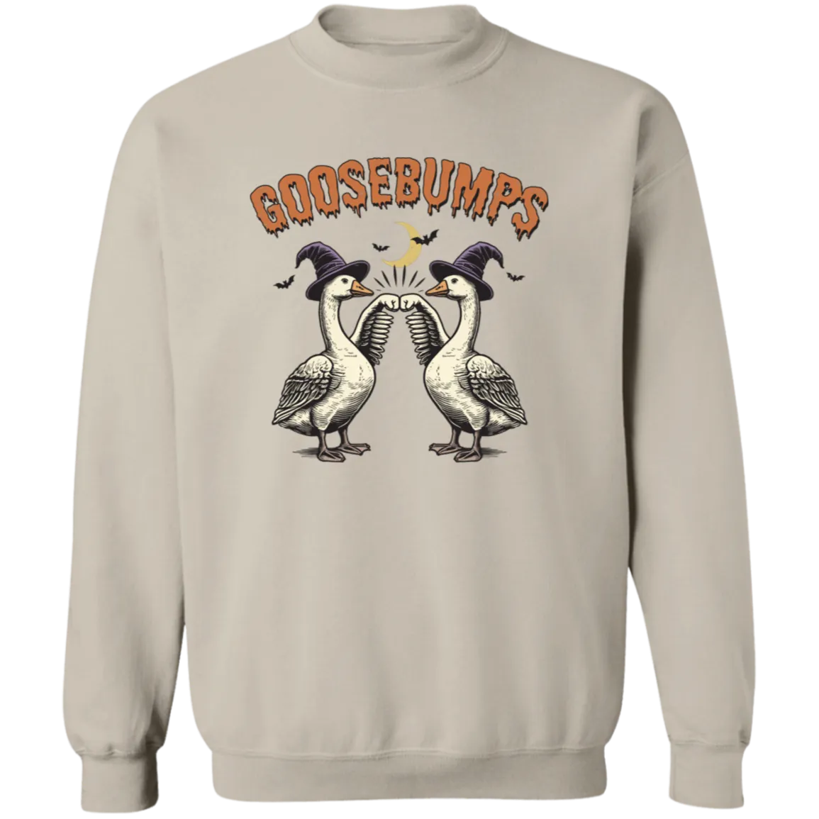Goosebumps Halloween Sweatshirt – Spooky Goose Gildan Crewneck Fleece Pullover