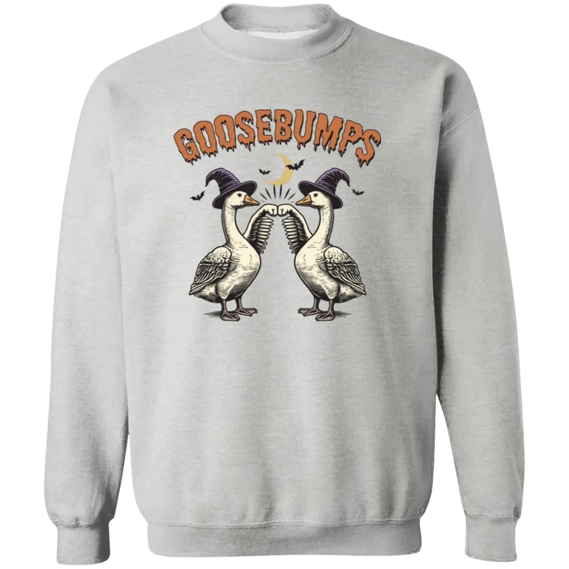 Goosebumps Halloween Sweatshirt – Spooky Goose Gildan Crewneck Fleece Pullover