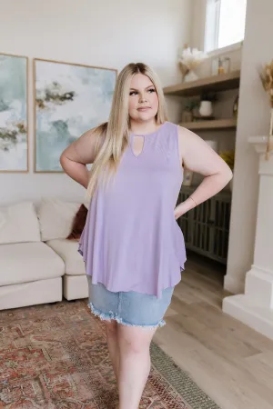 Greater than Great Keyhole Detail Tank in Lavender