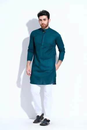 Green Chickenkari Gents Kurta