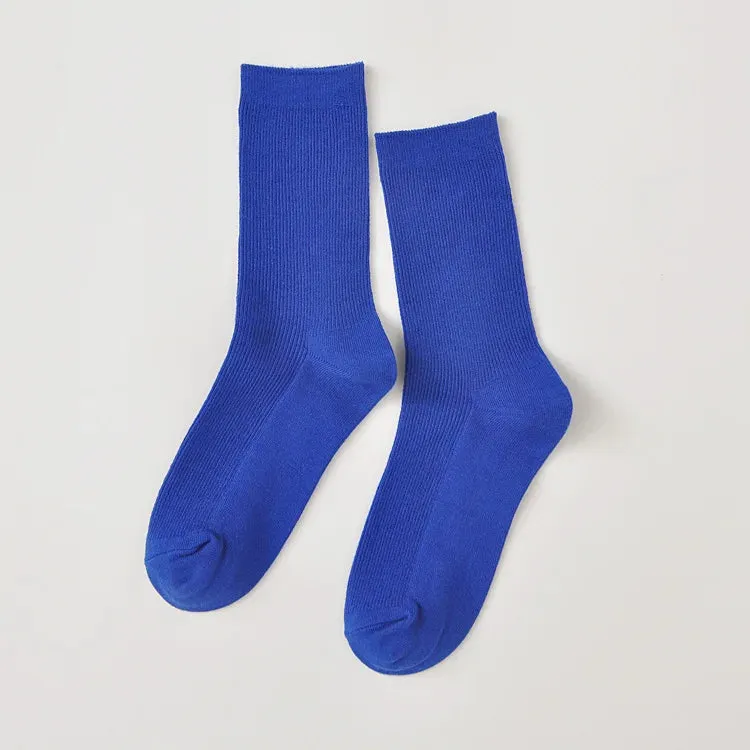 Harajuku Retro Women Lady Cotton Loose Socks Winter In Tube Korean