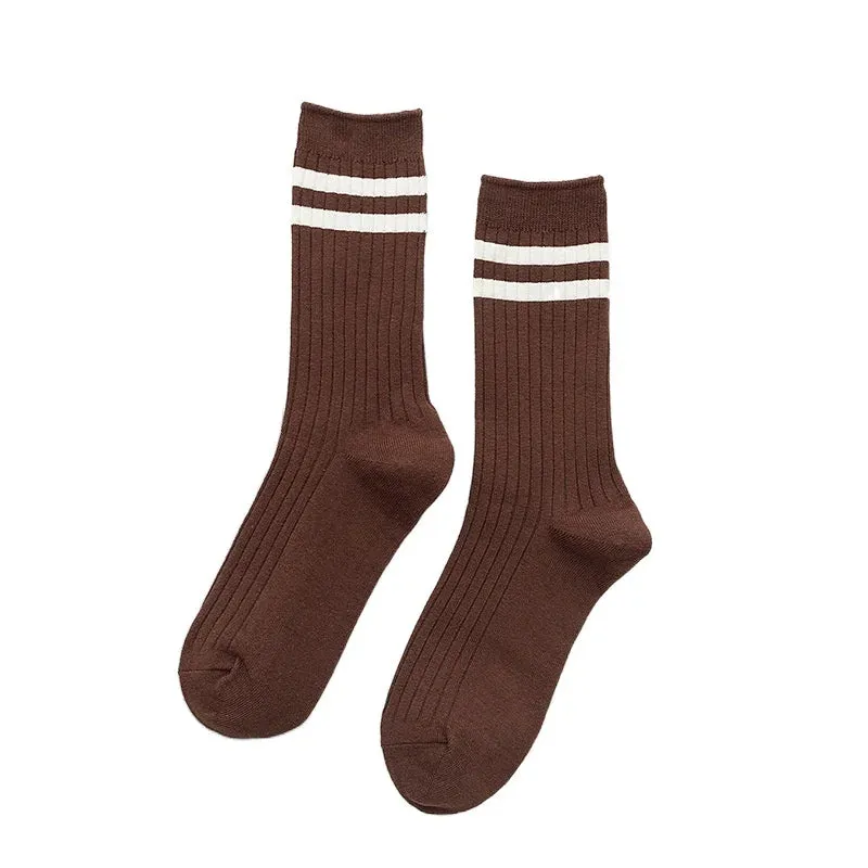 Harajuku Retro Women Lady Cotton Loose Socks Winter In Tube Korean