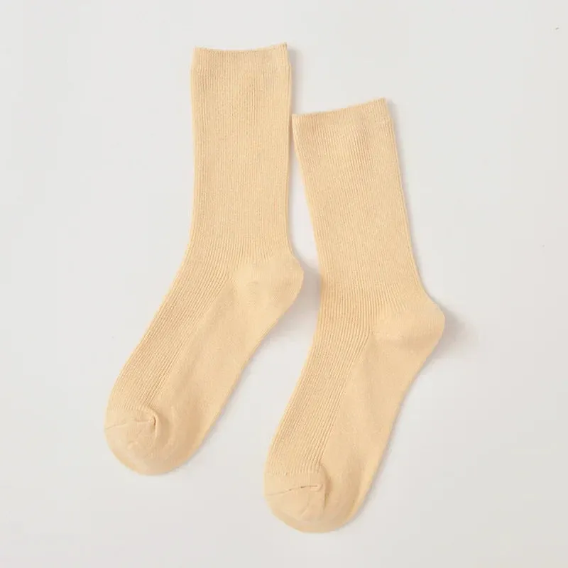 Harajuku Retro Women Lady Cotton Loose Socks Winter In Tube Korean