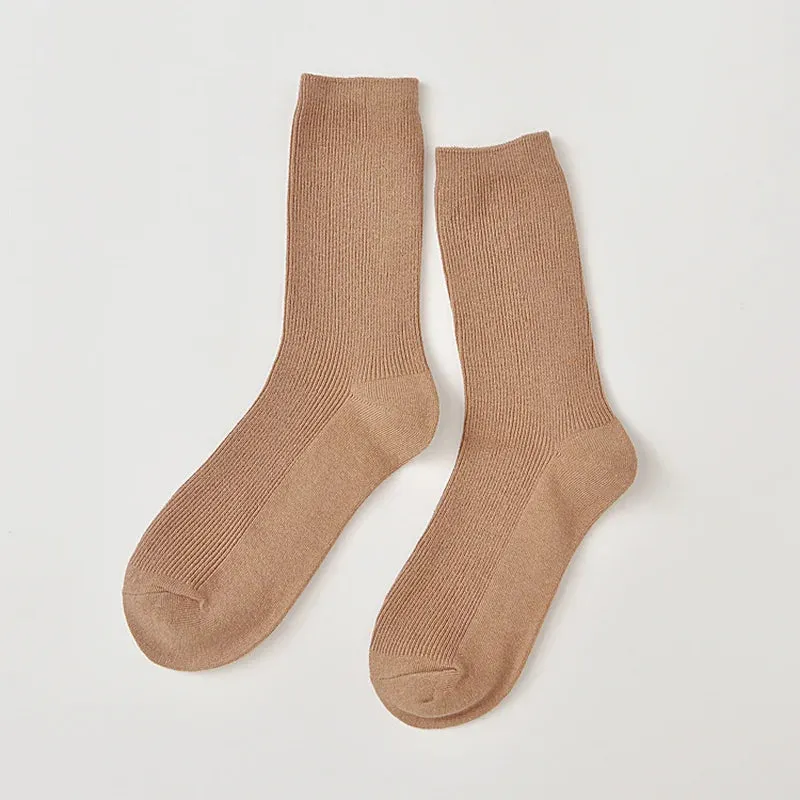 Harajuku Retro Women Lady Cotton Loose Socks Winter In Tube Korean