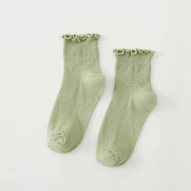 Harajuku Retro Women Lady Cotton Loose Socks Winter In Tube Korean