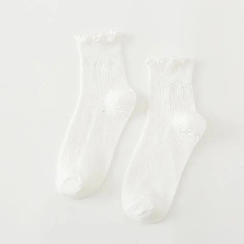 Harajuku Retro Women Lady Cotton Loose Socks Winter In Tube Korean
