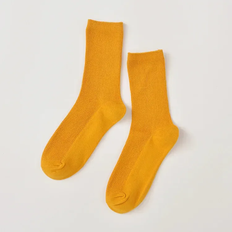 Harajuku Retro Women Lady Cotton Loose Socks Winter In Tube Korean