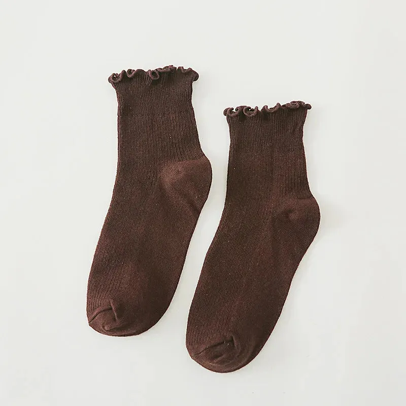 Harajuku Retro Women Lady Cotton Loose Socks Winter In Tube Korean