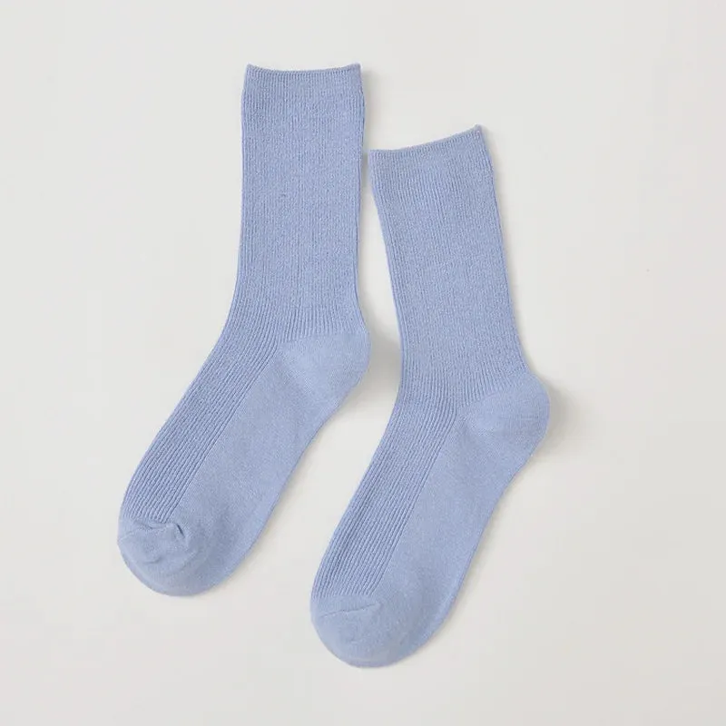 Harajuku Retro Women Lady Cotton Loose Socks Winter In Tube Korean