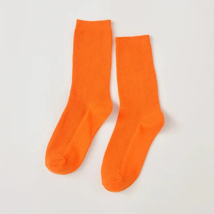 Harajuku Retro Women Lady Cotton Loose Socks Winter In Tube Korean