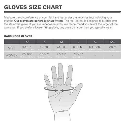 Harbinger Pro Non-WristWrap Vented Cushioned Leather Palm Weightlifting Gloves, Pair, Large