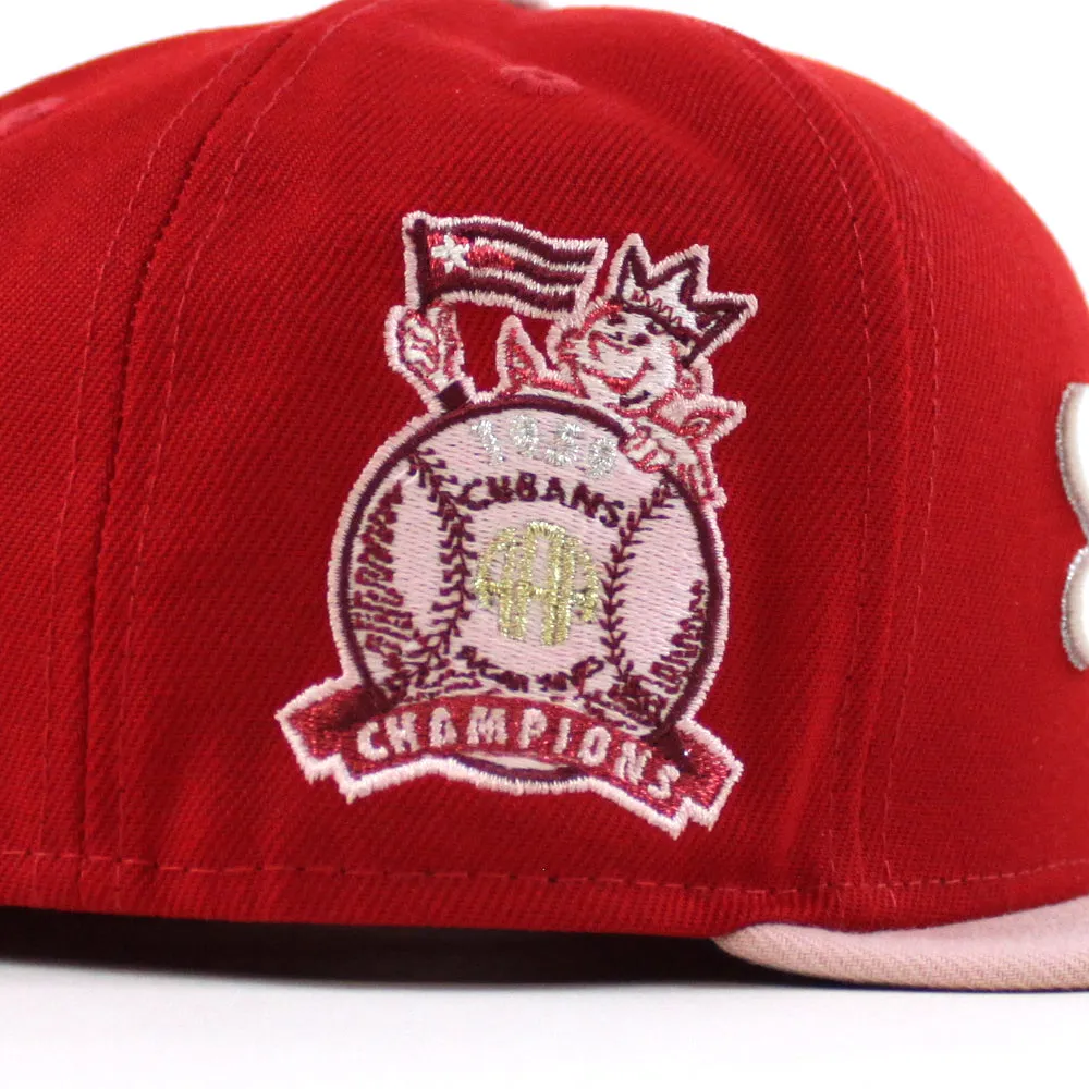 Havana Sugar Kings New Era 59Fifty Fitted Hat (Red Blush Sky and Gray Under Brim)
