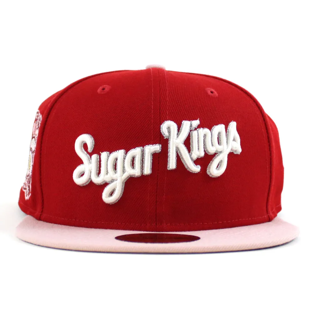Havana Sugar Kings New Era 59Fifty Fitted Hat (Red Blush Sky and Gray Under Brim)