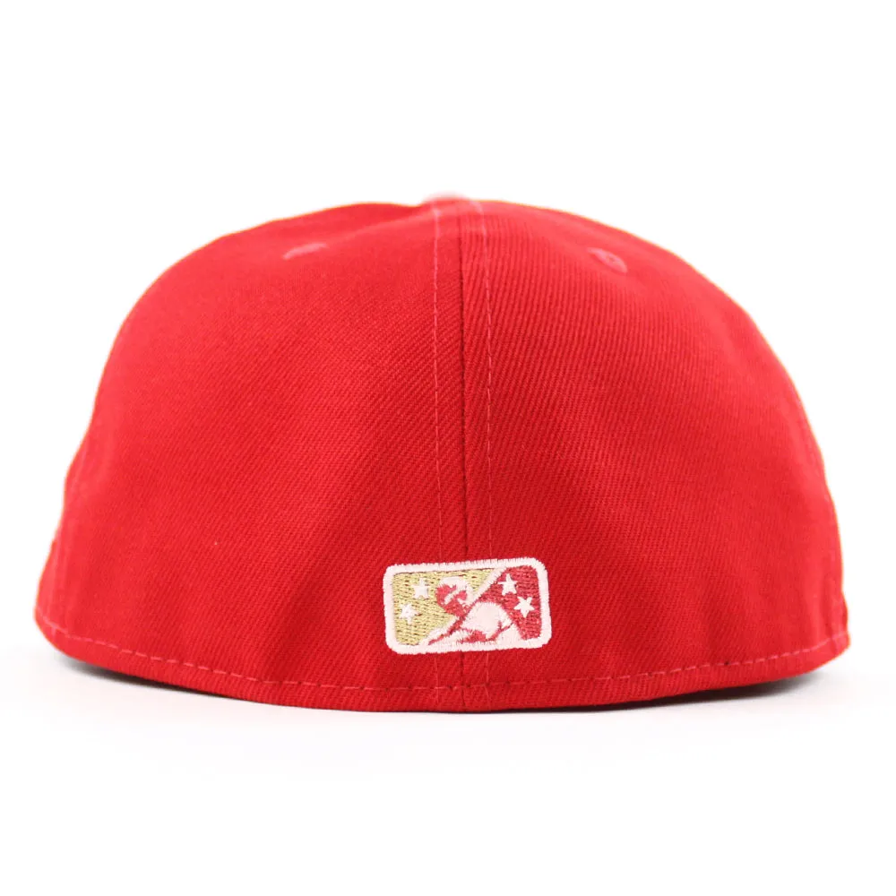 Havana Sugar Kings New Era 59Fifty Fitted Hat (Red Blush Sky and Gray Under Brim)